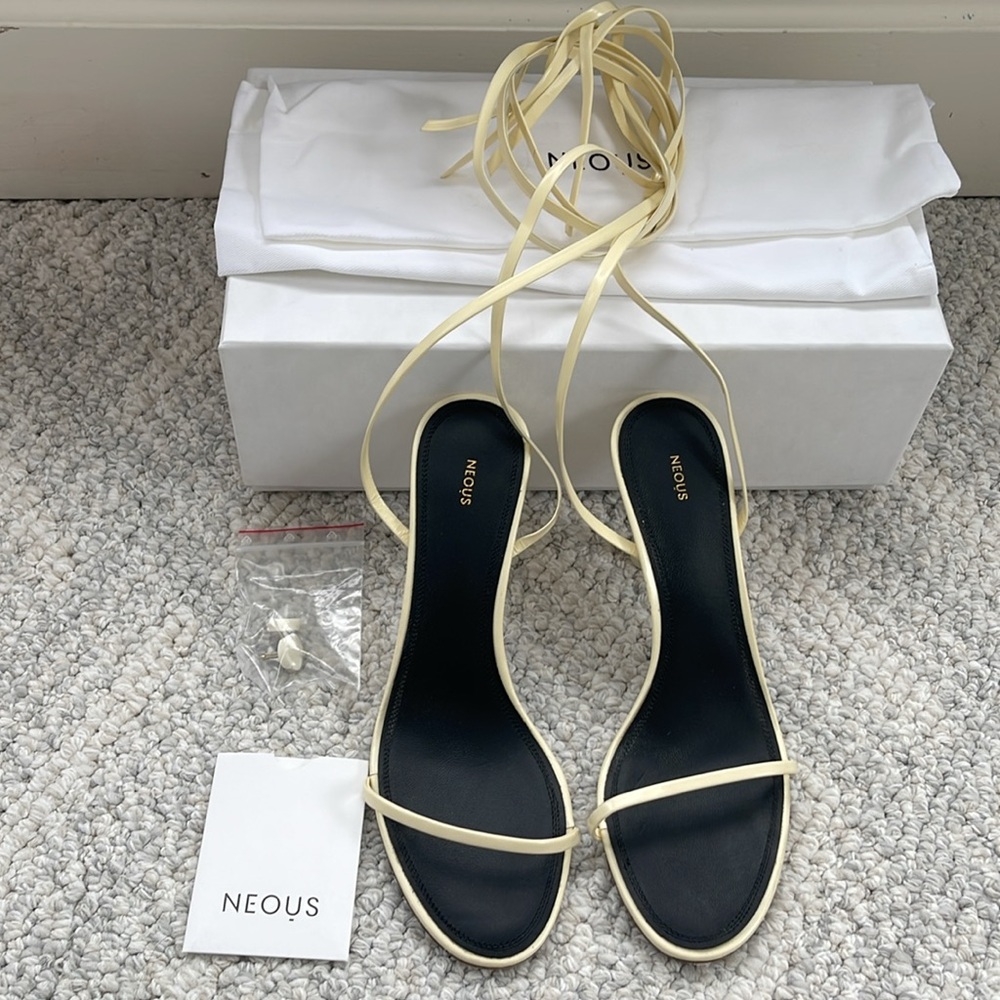 Neous Ivory Mintaka Wrap Leather Sandal Shoes, Gently used once, Box + Dustbag